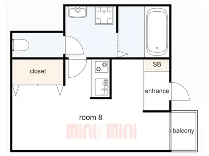 エターナルシー西明石II(ワンルーム/3階)の間取り写真