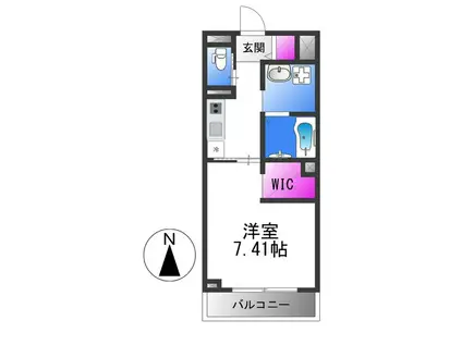 フェルヴォーレ清水(1K/2階)の間取り写真