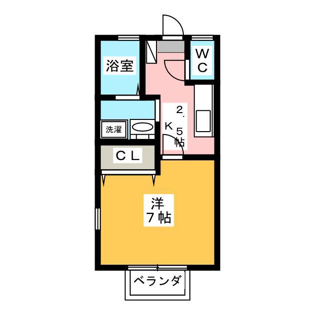 ソフィア(1K/1階)の間取り写真