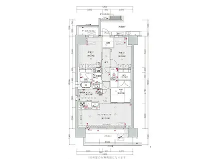 シャルマンフジスマート住之江ファミリア(3LDK/2階)の間取り写真
