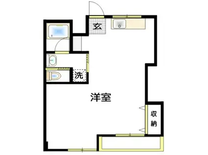 大光ハイツ(ワンルーム/3階)の間取り写真