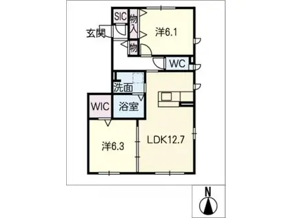 メゾン ポタジェ(2LDK/1階)の間取り写真