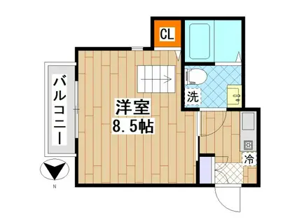 シエナ町田(1K/1階)の間取り写真