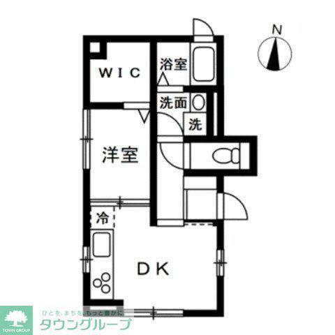 NIKO HOUSE(1DK/1階)の間取り写真
