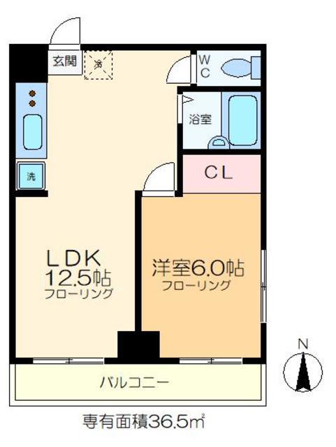 ホワイトアベニュー古谷(1LDK/3階)の間取り写真