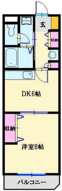 CHARMANT DEMEURE(1DK/4階)の間取り写真