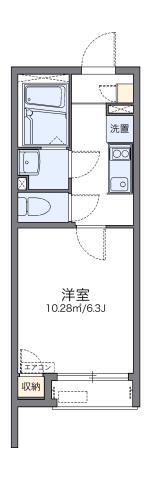 レオネクスト東海I(1K/1階)の間取り写真