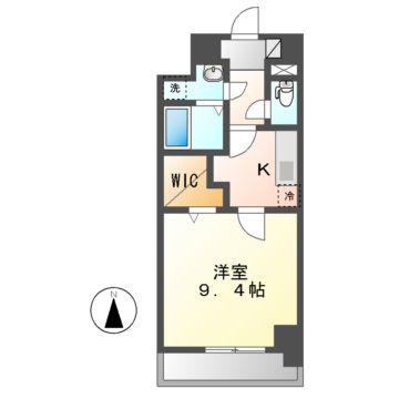 プレスティ則武(1K/3階)の間取り写真