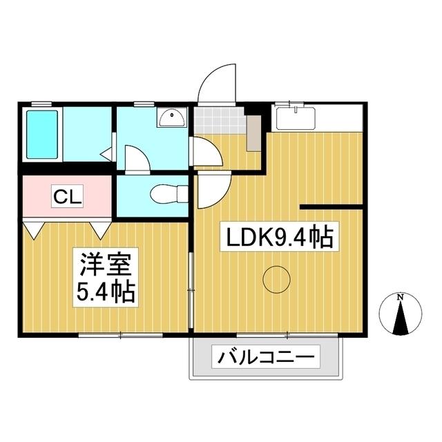 フレグランスPOMME(1LDK/2階)の間取り写真