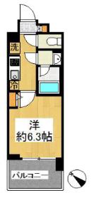 プロスタイルウェルス横浜天王町SHOKEN RESIDENCE(1K/1階)の間取り写真