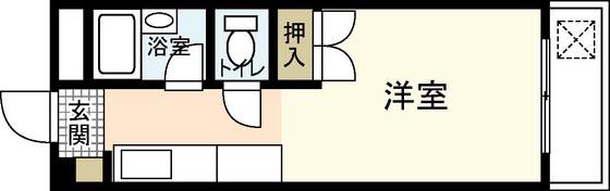 ドリームハイツ(ワンルーム/1階)の間取り写真