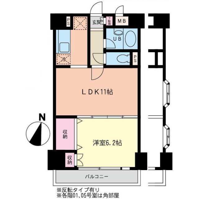 モルペウス横浜(1LDK/9階)の間取り写真