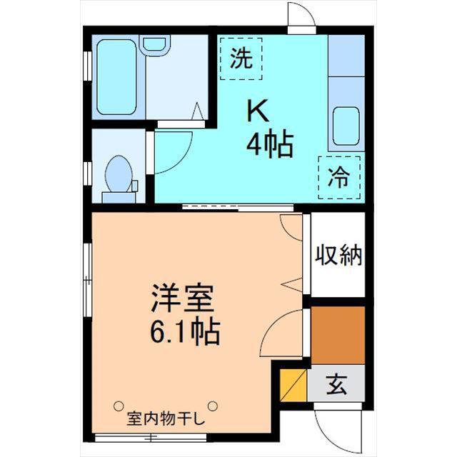 プチフレンズ(1K/2階)の間取り写真