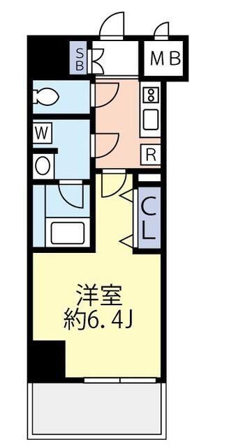 グランヴァンプレミアム新小岩(1K/11階)の間取り写真