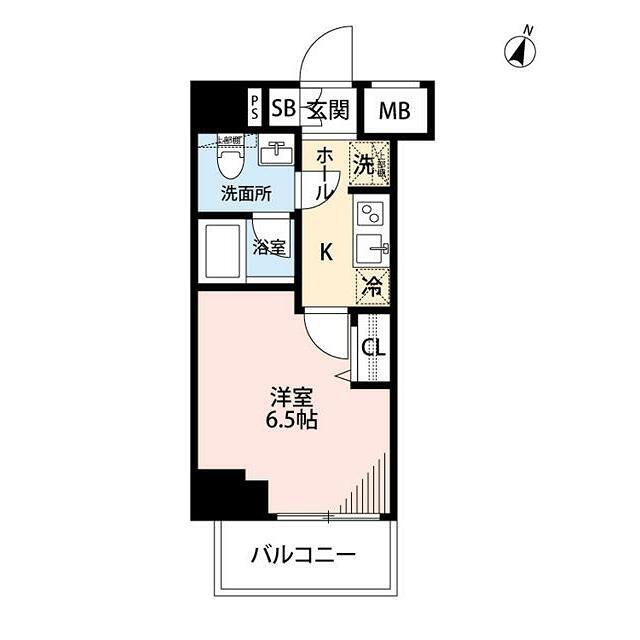 MAXIV横浜吉野町ノースマキシヴヨコハマヨシノチョウ(1K/4階)の間取り写真