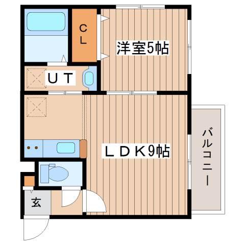 グランディール発寒南(1LDK/3階)の間取り写真