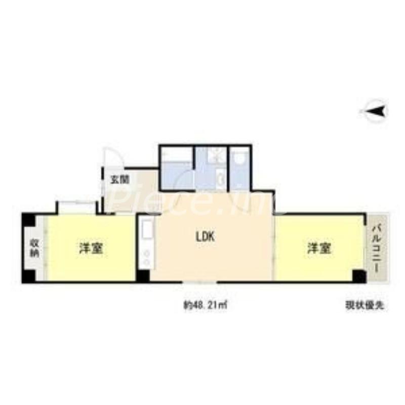 協和産業ビル(2LDK/4階)の間取り写真