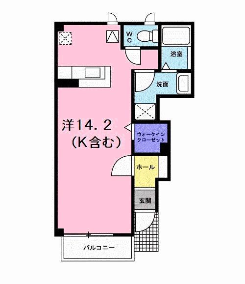 メゾン シャモニーA(ワンルーム/1階)の間取り写真