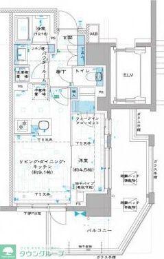 オーパスレジデンス中板橋(1LDK/13階)の間取り写真