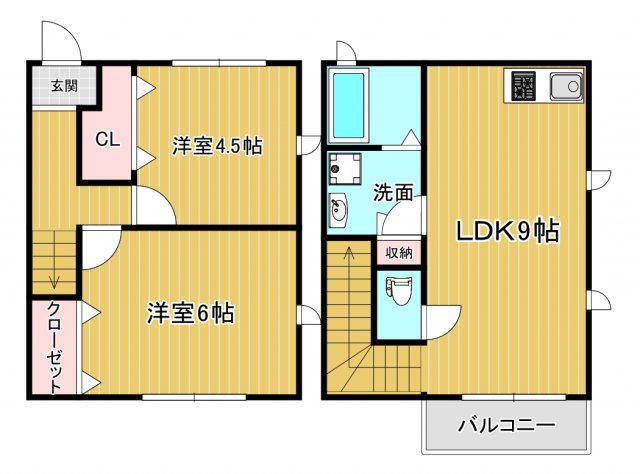 AILE道場(2LDK/1階)の間取り写真
