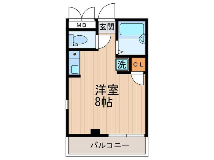 石川コーポ(ワンルーム/2階)の間取り写真