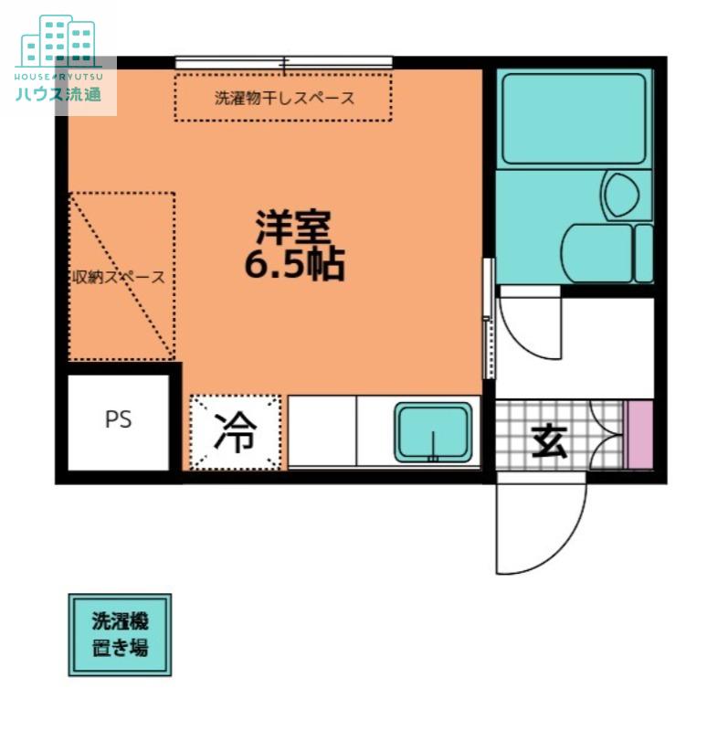 竜田ビル(ワンルーム/2階)の間取り写真