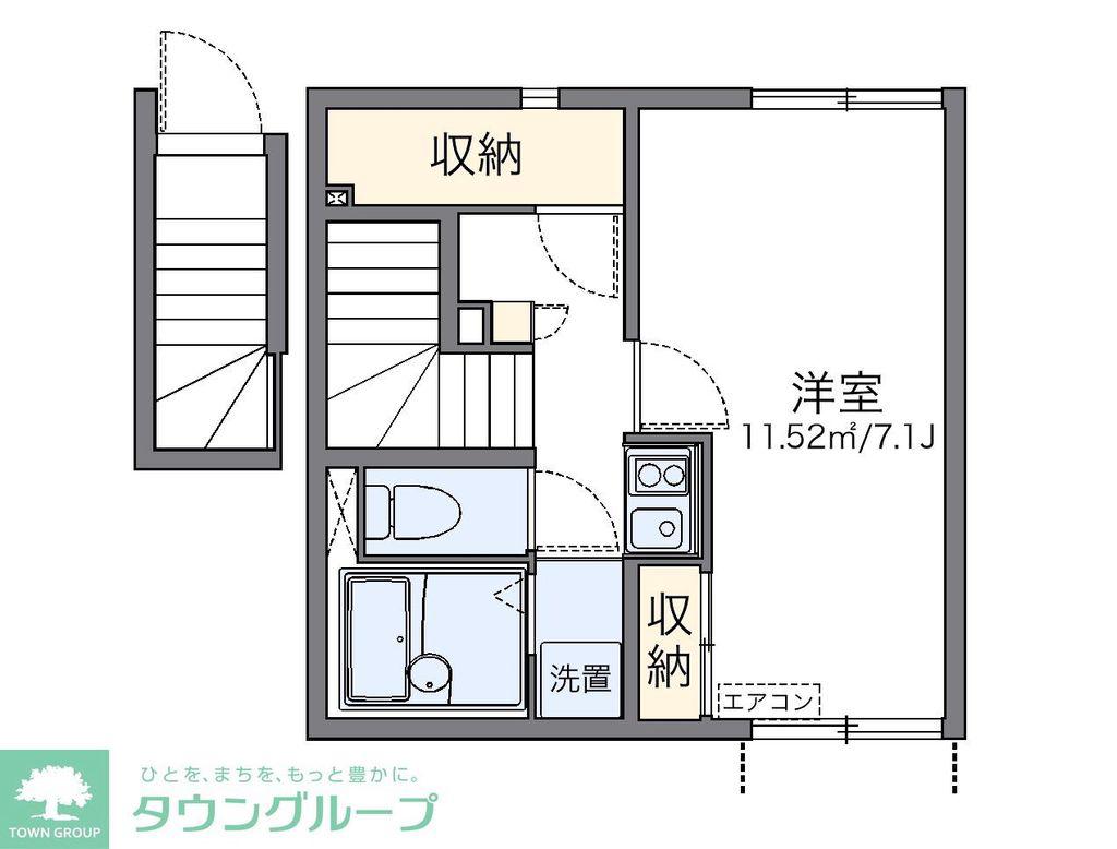 レオネクストNANA(1K/2階)の間取り写真