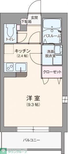 アビターレ(ワンルーム/3階)の間取り写真