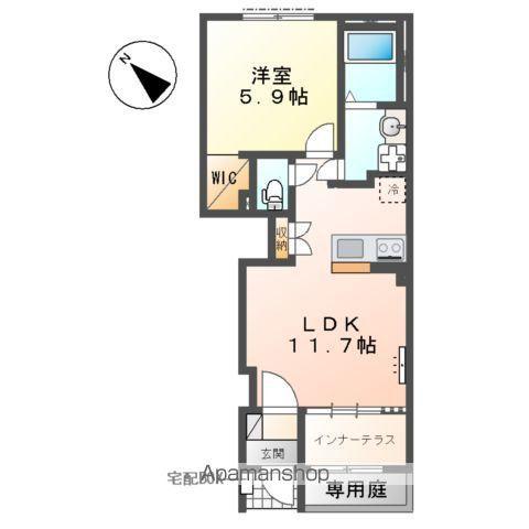 MAISON CHOU CHOU(1LDK/1階)の間取り写真