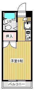 ブレッシング南大泉(ワンルーム/2階)の間取り写真