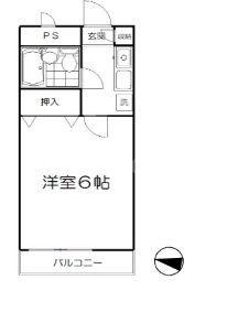 パークサイド早稲田III(1K/3階)の間取り写真