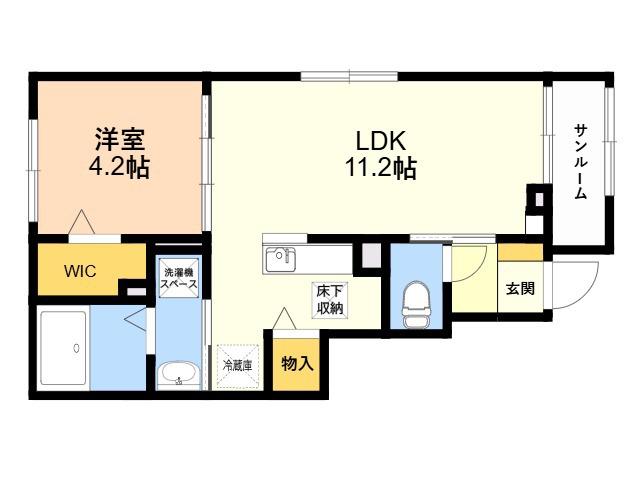 メゾン ボーテ(1LDK/1階)の間取り写真