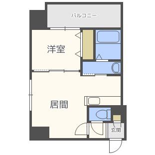 エクレール(1LDK/8階)の間取り写真