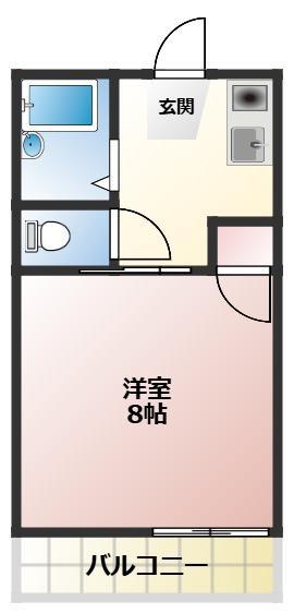 中央ジュネス(1K/1階)の間取り写真