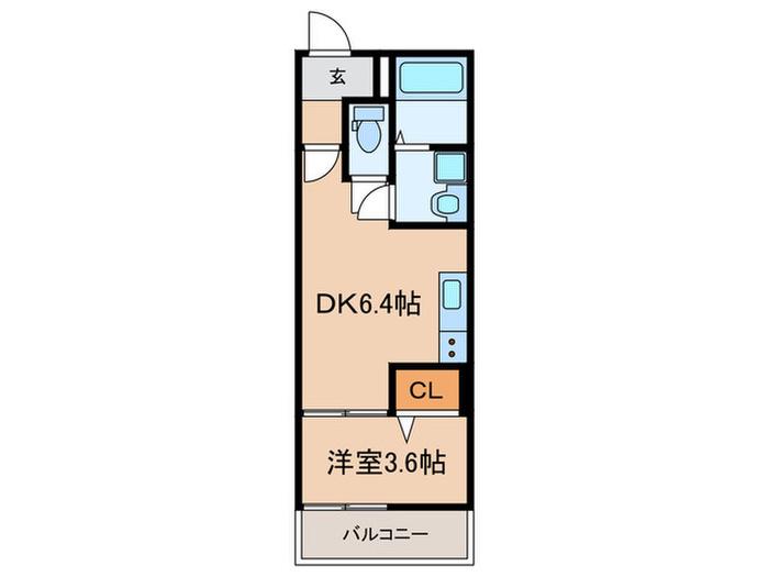 COCON GRANDJOUR尼崎市水堂町(1DK/3階)の間取り写真