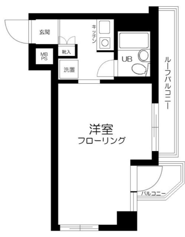 ライオンズマンション大森本町第3(ワンルーム/5階)の間取り写真