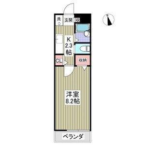 くれよんハウス(1K/1階)の間取り写真