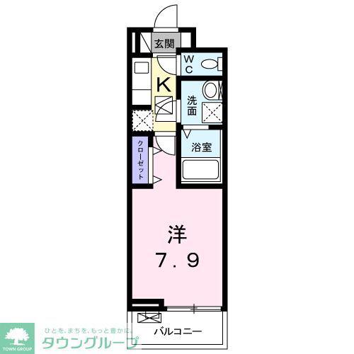 ラピュタ(1K/1階)の間取り写真