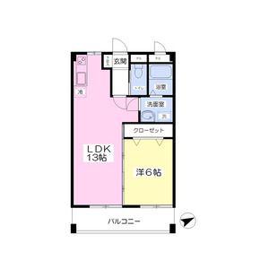 インターコーポK(1LDK/1階)の間取り写真