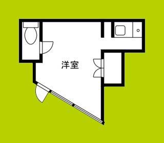 両国ハイツ(ワンルーム/1階)の間取り写真