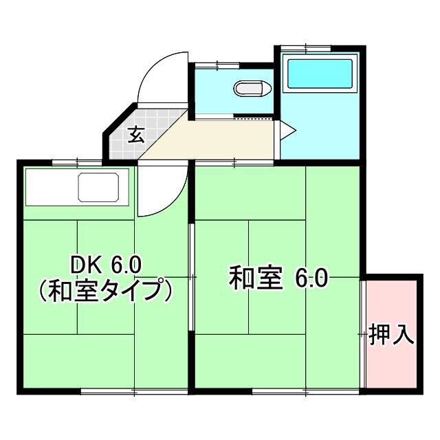 ハイツパレット(1DK/1階)の間取り写真