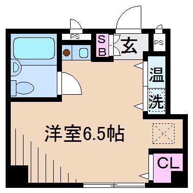 ウィングライフィア(ワンルーム/4階)の間取り写真
