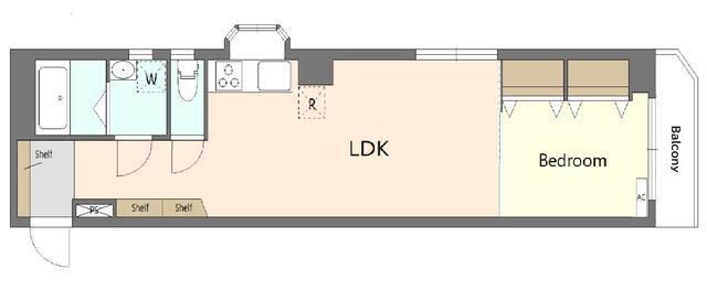 グリーンパル池上(1LDK/6階)の間取り写真