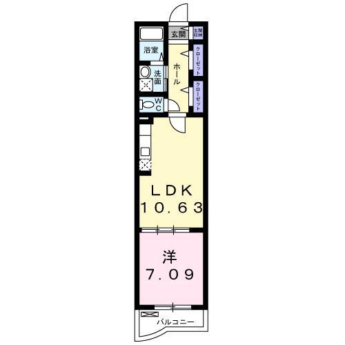 シャルマンII(1LDK/1階)の間取り写真