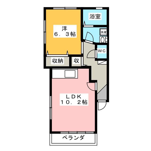 クレールM&Y(1LDK/2階)の間取り写真