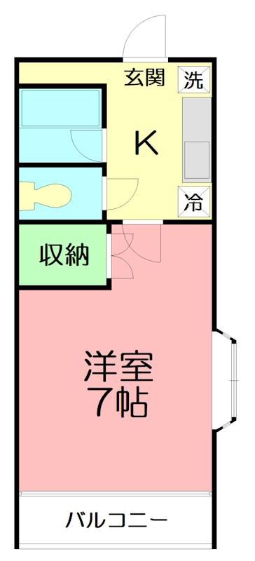 ライフフォーラム桜台(1K/3階)の間取り写真