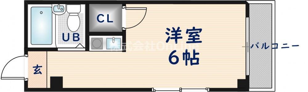 JP小阪(ワンルーム/5階)の間取り写真