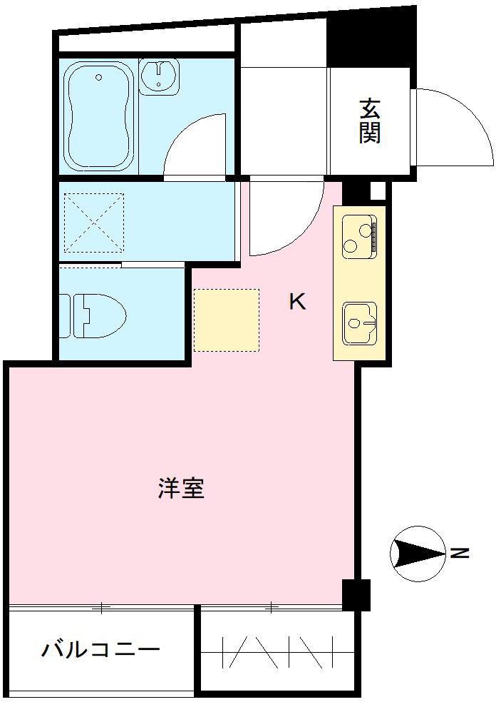 ヴェラーチェ大岡山(ワンルーム/1階)の間取り写真