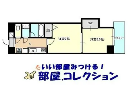 デザイナープリンセス33(2K/5階)の間取り写真