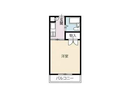 メープルハイツ(1K/1階)の間取り写真